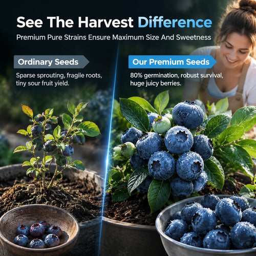 🫐 Blueberry Seeds: Perfect for beginners—grow fresh blueberries right on your balcony! Up to a 99% survival rate! 🌸