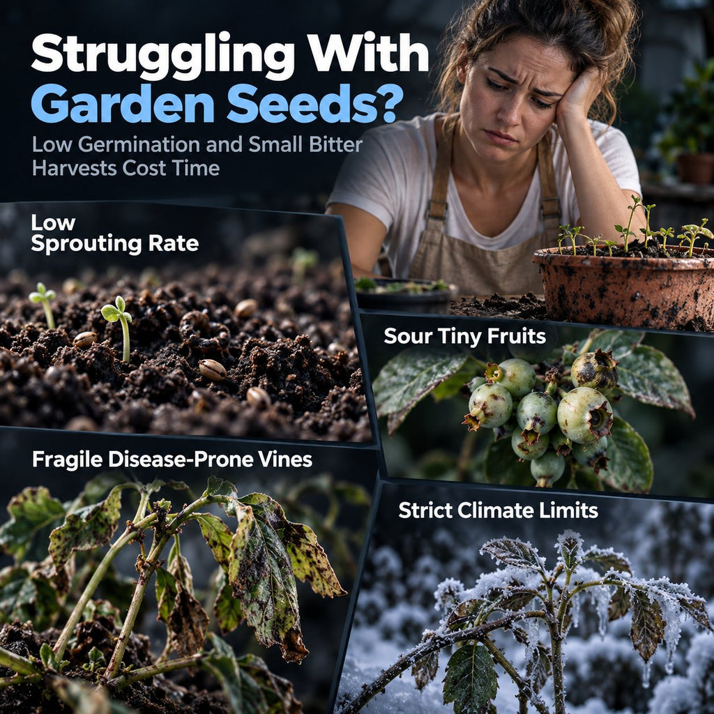 🫐 Blueberry Seeds: Perfect for beginners—grow fresh blueberries right on your balcony! Up to a 99% survival rate! 🌸