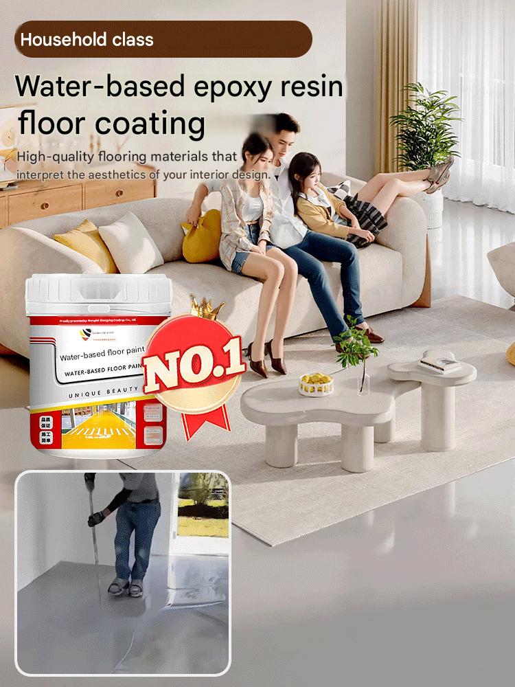 🎨 Water-based Epoxy Floor Paint: Apply it directly to transform old tiles into a brand-new floor! Slip-resistant, crack-resistant, and backed by a 20-year warranty! 🧱✨