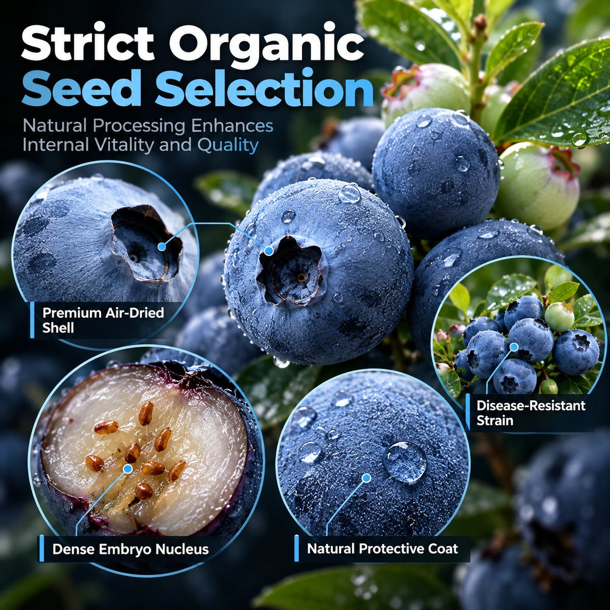 🫐 Blueberry Seeds: Perfect for beginners—grow fresh blueberries right on your balcony! Up to a 99% survival rate! 🌸