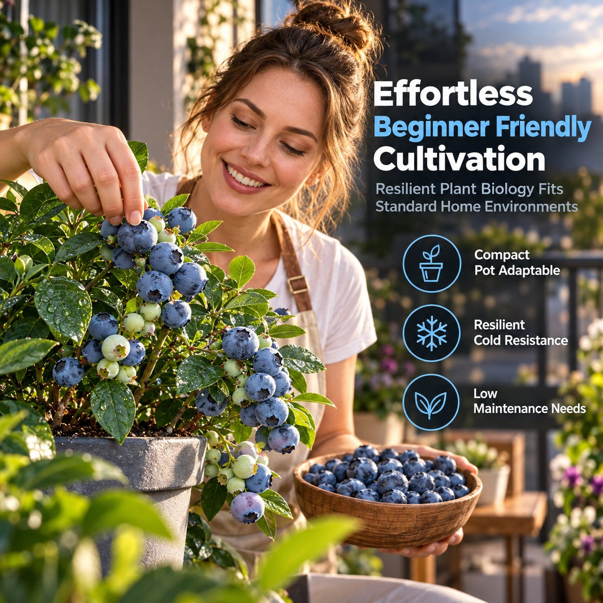 🫐 Blueberry Seeds: Perfect for beginners—grow fresh blueberries right on your balcony! Up to a 99% survival rate! 🌸